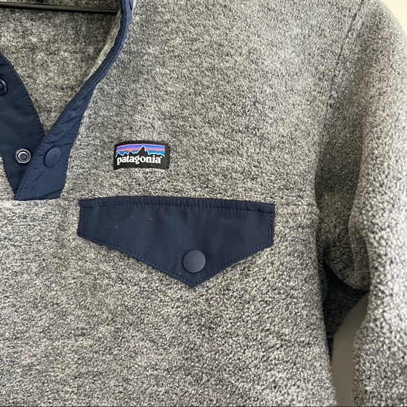Patagonia Lightweight Synchilla Snap-T Pullover Gray/Navy - Picture 5 of 5